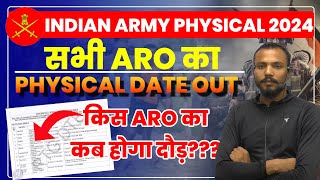 किस ARO का कब होगा दौड़  ARMY PHYSICAL DATE OUT  INDIAN ARMY PHYSICAL DATE 2024 armyphysical [upl. by Mattson886]