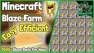 EASY amp EFFICIENT Blaze Farm Tutorial Minecraft 118 1000 Blaze Rods PH [upl. by Annodam]