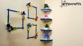 how to make corner shelf with cardboard  कार्डबोर्ड से कॉर्नर शेल्फ कैसे बनाएं [upl. by Imaon]