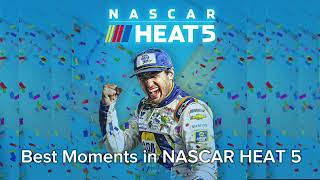 Top 5 Moments in NASCAR HEAT 5 [upl. by Gnot544]