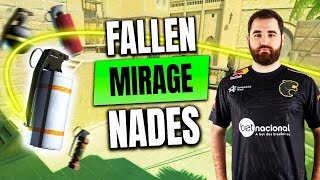 Mirage Nades CS2  FalleN POV vs MOUZ  Elisa Masters Espoo 2023 [upl. by Ahsimed226]