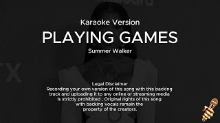 Summer Walker  Playing Games Karaoke Version [upl. by Lothario]