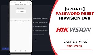 NEW UPDATE How to Reset Hikvision DVR Password [upl. by Wurtz]