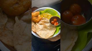 Unga Veetla inaiku ena breakfast   Poori Masala food shorts [upl. by Heilner365]