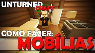 Unturned Craft  Como Fazer Cama Geladeira Sofá Fogão e Abajur [upl. by Lokin]