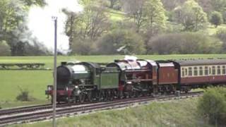 LNER D49 MORAYSHIRE amp LMS ROYAL SCOT APPROACHING CARROG LLANGOLLEN RAILWAY [upl. by Adnuhsat90]