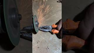 What Happens When You CUT STEEL CHAIN with an Angle Grinder cut welding [upl. by Aennil]