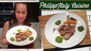 THE ITALIAN BOILED MEAT WITH GREEN SAUCE  HEALTHY AND TASTY BOLLITO [upl. by Norby]