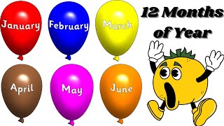 Months of the Year Song  12 Months of the Year  Nursery Rhymes  Kids SchoolPreps [upl. by Glogau]