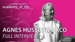 Agnes HussleinArco zu Gast bei der Siemens Academy of Life Full Interview [upl. by Immaj]