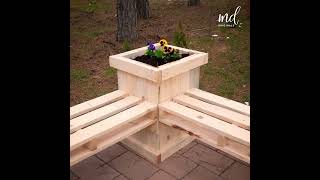 Construct wooden planter benches from pallets [upl. by Delmar604]