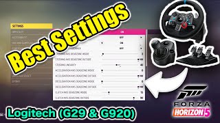 Best Forza Horizon 5 Logitech Wheel Settings G29 amp G920 [upl. by Nylsej]