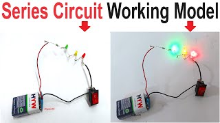 series circuits working project using led lights  resistors  switches  diypandit  DIY pandit [upl. by Anipsed]