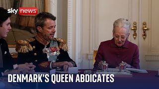 Denmark has new King as Queen Margrethe II abdicates [upl. by Ailen]