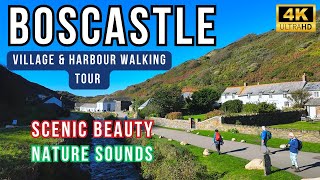 Boscastle Cornwall Village amp Harbour 2024  Stunning Coastal Scenery with Natural Sounds  Ultra 4K [upl. by Gayn]