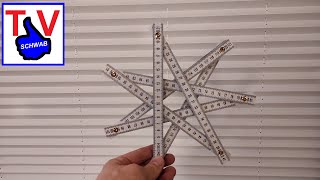 Zollstock Stern Trick Meterstab folding ruler star tricks yardstick Anleitung tutorial  version 2 [upl. by Valda253]