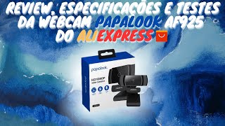 Review especificações e testes da webcam Papalook AF925 do Aliexpress [upl. by Gleda]