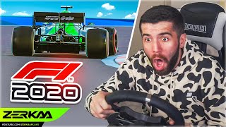 Using A STEERING WHEEL For The First Time F1 2020 My Team 14 [upl. by Spitzer790]