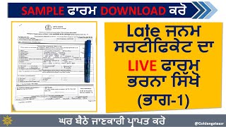 Late Birth Certificate ka Form kaise Bhare  Date of Birth Certificate Form Fill Up Punjab  Part1 [upl. by Auberta31]