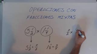 Operaciones con fracciones mixtas [upl. by Murrell313]