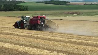 Massey Ferguson 2190 Big Baler  Fendt 824 Favorit [upl. by Rhys833]