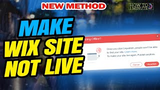 How to make wix site not live 2024 [upl. by Ailecra]