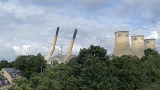 Ferrybridge Power Station demolition 22082021 [upl. by Hope]