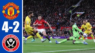 🔴 Man United vs Sheffield highlights Hojlund Bruno Fernandes and Harry Maguire goals [upl. by Nalro63]