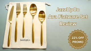 JazzUpCo Ava Flatware Set  Review [upl. by Naillimxam]