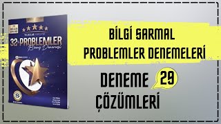 PROBLEM DENEME 29  BİLGİ SARMAL PROBLEMLER DENEME ÇÖZÜMLERİ  2024 [upl. by Weig]