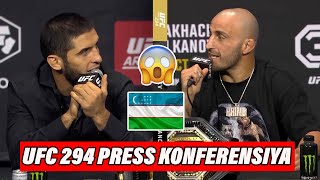 UFC 294 PRESS KONFERENSIYA ISLAMVOLK HAMZATUSMAN OZBEKCHA TOLIQ TARJIMA [upl. by Mcnalley]