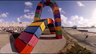 Un Eté Au Havre  Catène de containers  Vincent Ganivet  Vidéo 360° [upl. by Gnod]