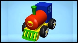 Build and Play 3D STEAM TRAIN App demo Puzzles Review Demo kids educational iPad iPhone app [upl. by Enobe845]