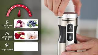 YISSVIC Hand Blender Set Stainless Steel with Beaker Food Chopper Whisk [upl. by Meta75]