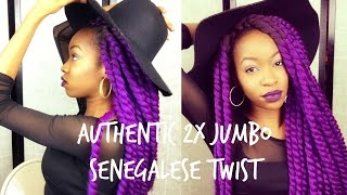 Authentic 2x Jumbo Senegalese Twist Crochet braids [upl. by Ralph128]