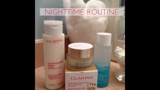 Clarins Skincare Part 1 Day amp Night Routine [upl. by Noakes]