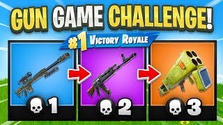 GUN GAME CHALLENGE in Fortnite Battle Royale [upl. by Hans]