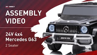 24V 4x4 Mercedes G63 AMG 2 Seater Ride on Car Assembly Video [upl. by Elleb]