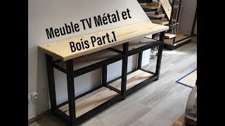 Je fabrique un meuble Tv en Métal et Bois [upl. by Ruthy947]