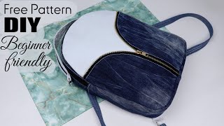 DIY Popular Design Backpack from Denim Cloth Making at home [upl. by Aztiray614]