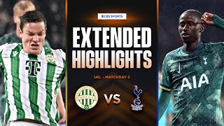 Ferencvárosi vs Tottenham Extended Highlights  UEL League Phase MD 2  CBS Sports Golazo  Europe [upl. by Noffihc]