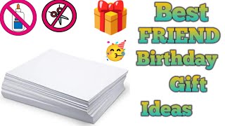 Happy Birthday Card Easy  How To Make White Paper Card For Best Friend Birthday [upl. by Enirahtak24]