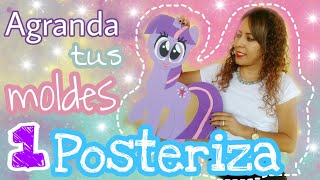 Como agrandar moldes con Posteriza  Moldes gratis  Fiesta my little pony [upl. by Adnawak]