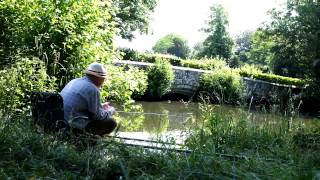 Master angler catches a wild carp at Chiddingstone Castle [upl. by Aroved]