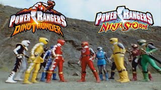 Power Rangers Dino ThunderNinja Storm Team Up  Alternate Opening  Thunder Storm [upl. by Neirol]