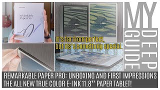 Remarkable Paper Pro Unboxing and First Impressions of the New True Color EInk 118quot Paper Tablet [upl. by Neelhtakyram]