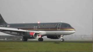 Royal Jordanian A320 landing Amsterdam Schiphol [upl. by Georgy]