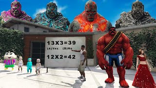 Franklin Take Hard Math Test With Shinchan Lava God Kamla and Pukki in GTA 5 [upl. by Anelis309]