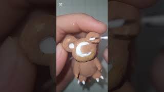 Clay teddiursa pokemon pokemonart art clay polymerclay [upl. by Ozner]