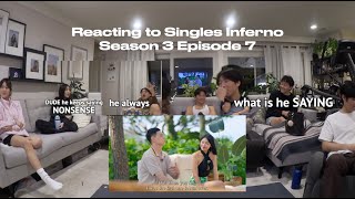 reacting to Singles Inferno Season 3 Ep 7 i’m sorry we just not happy w gwanhee the whole episode [upl. by Anigar]